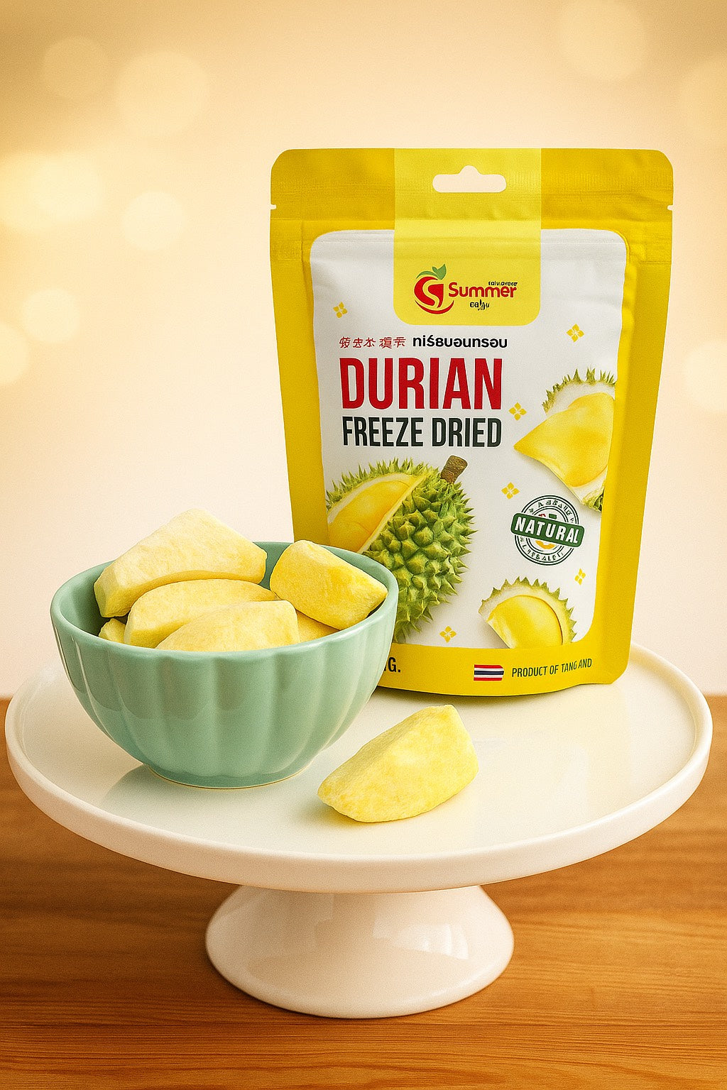 Freeze dried durian, front package