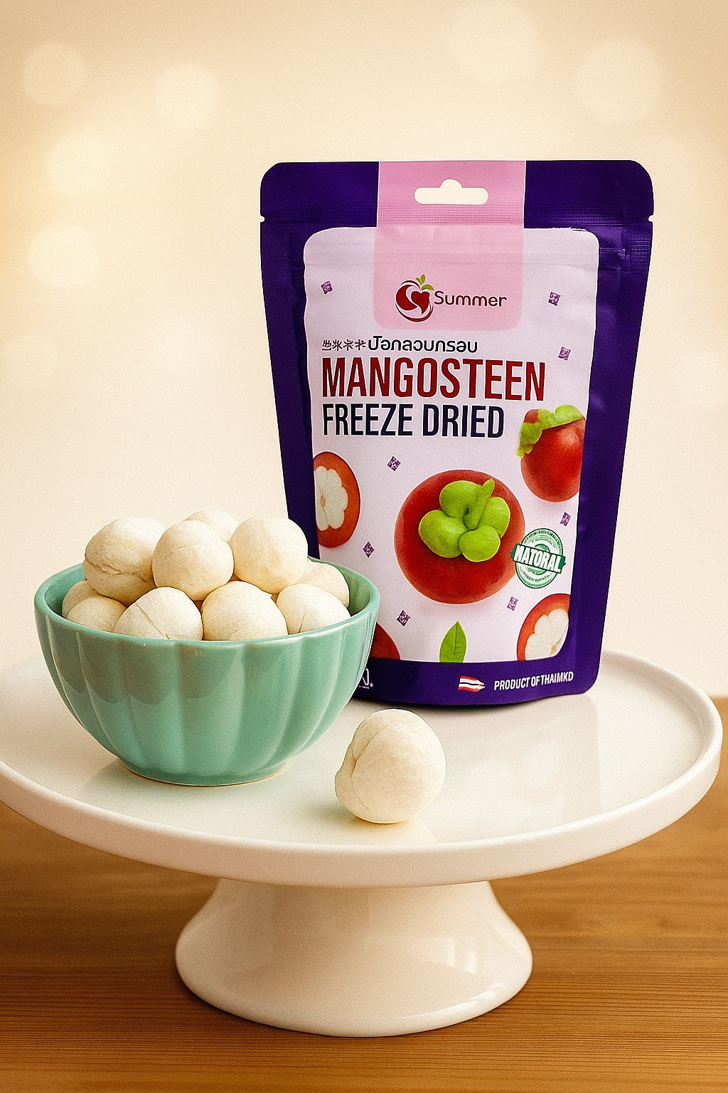 Freeze dried Mangosteen, front package