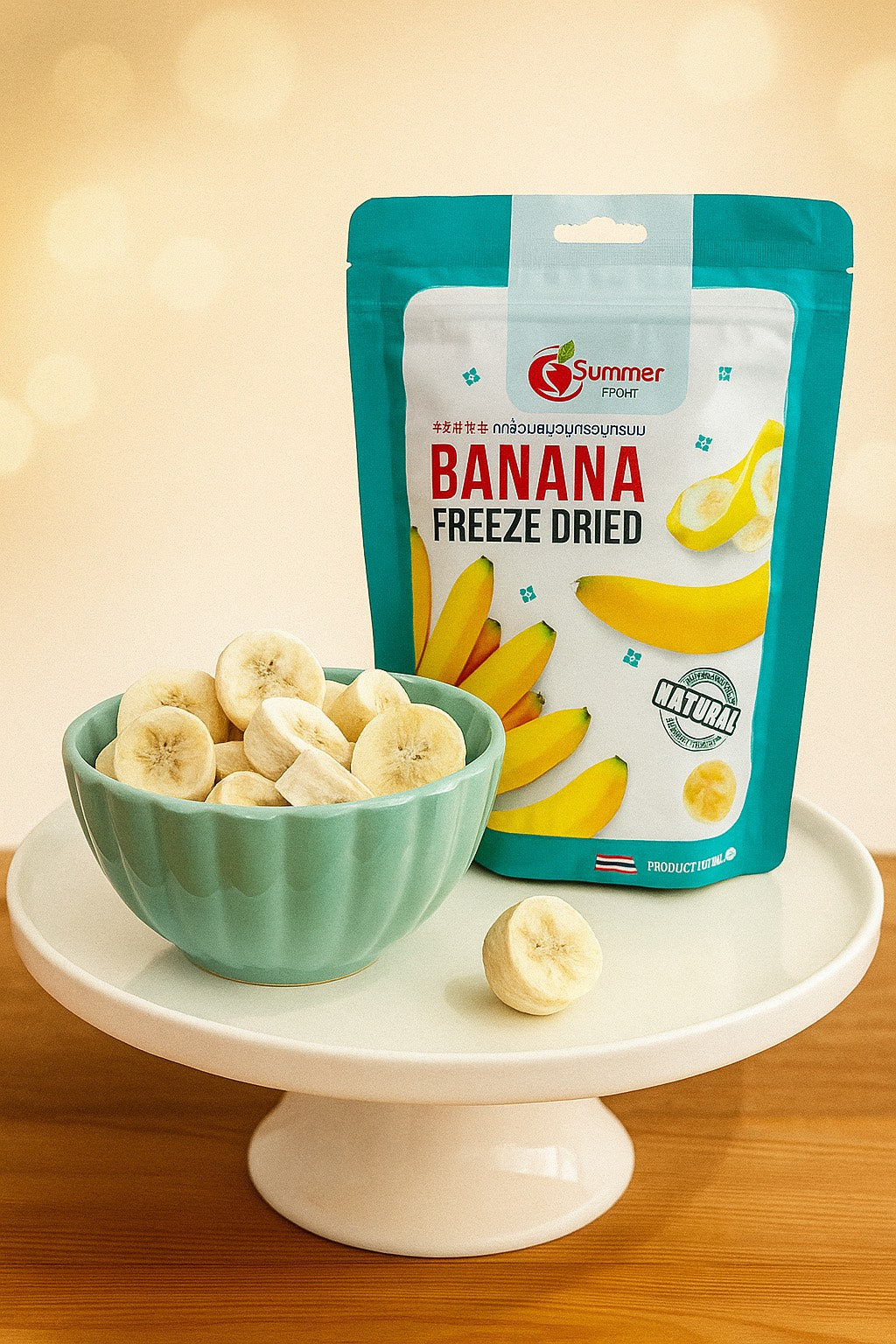 Freeze dried banana, front package
